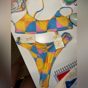 Aurielle Multicolor Striped Bikini